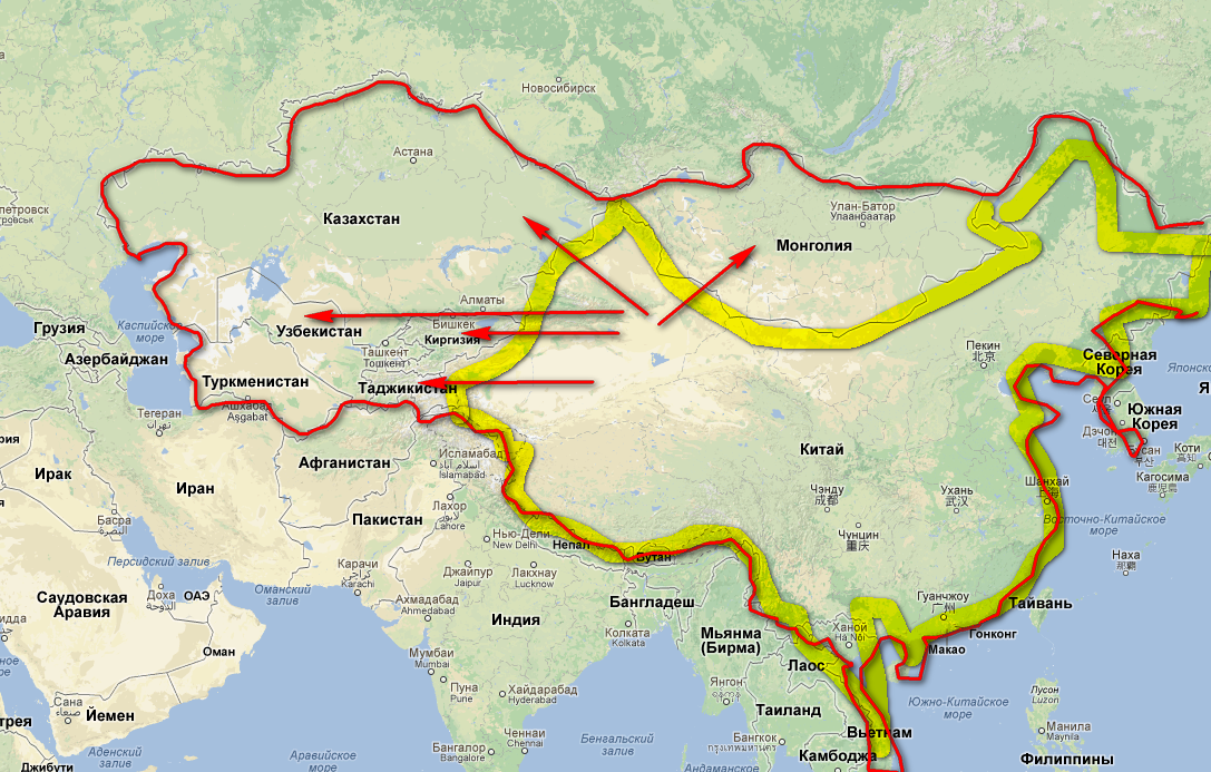 Граница между казахстаном и китаем