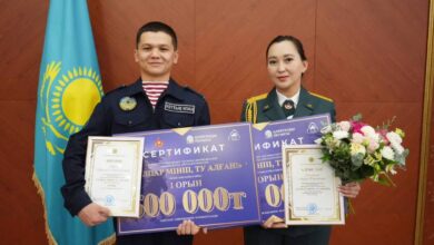 Военнослужащий Национальной гвардии получил образовательный грант академии Bolashaq
