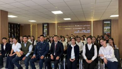 Елордада полицейлер оқушылармен мотивациялық кездесу өткізіп, салауатты өмірге үндеді